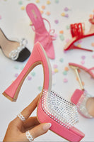 Shoes- Salmon with crystals