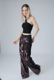 Sequin Embroidered Wide Leg Pants