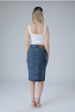 Asymmetry denim skirt