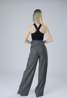 Anthracite High-Waisted Wide Leg Pants